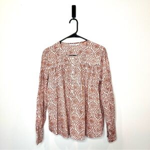 Roller Rabbit Boho Floral Print Button Cotton Shirt - Size Medium